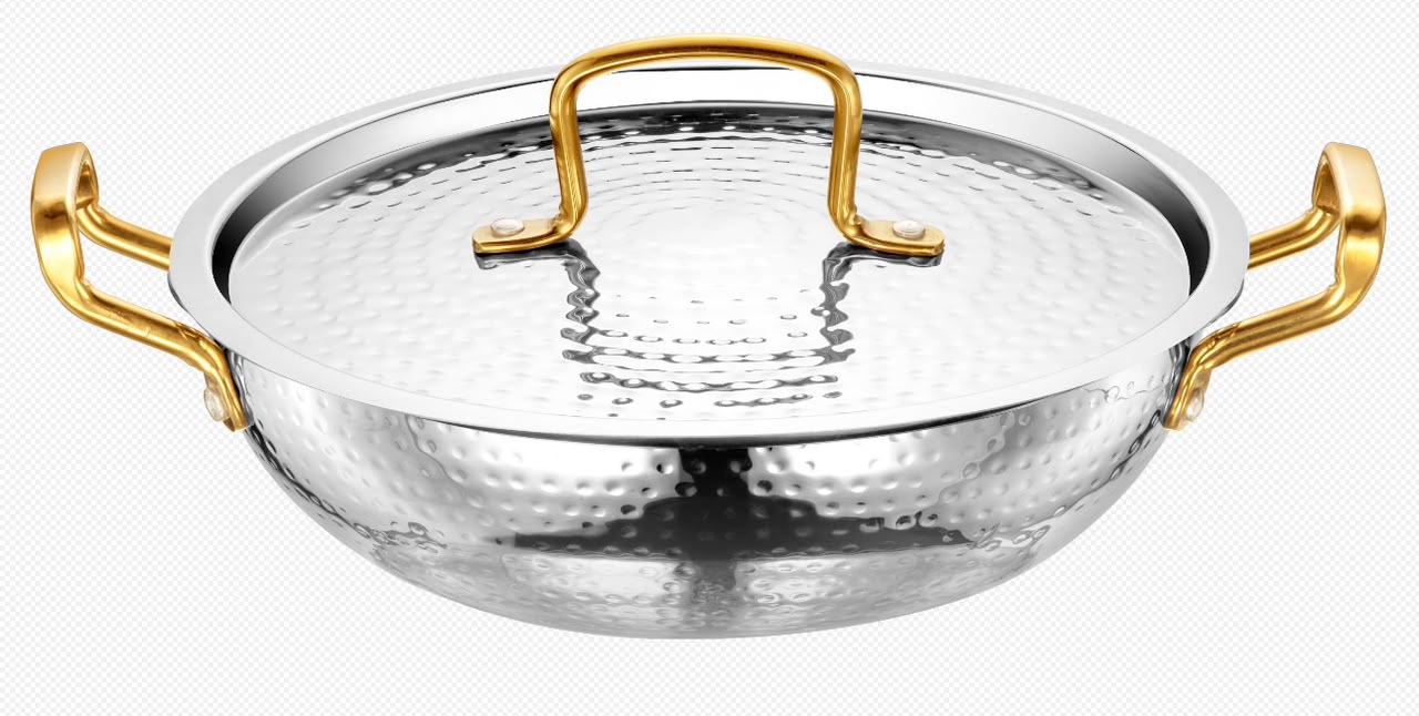 MERUWARE Hammered Honeycomb Triply Kadhai